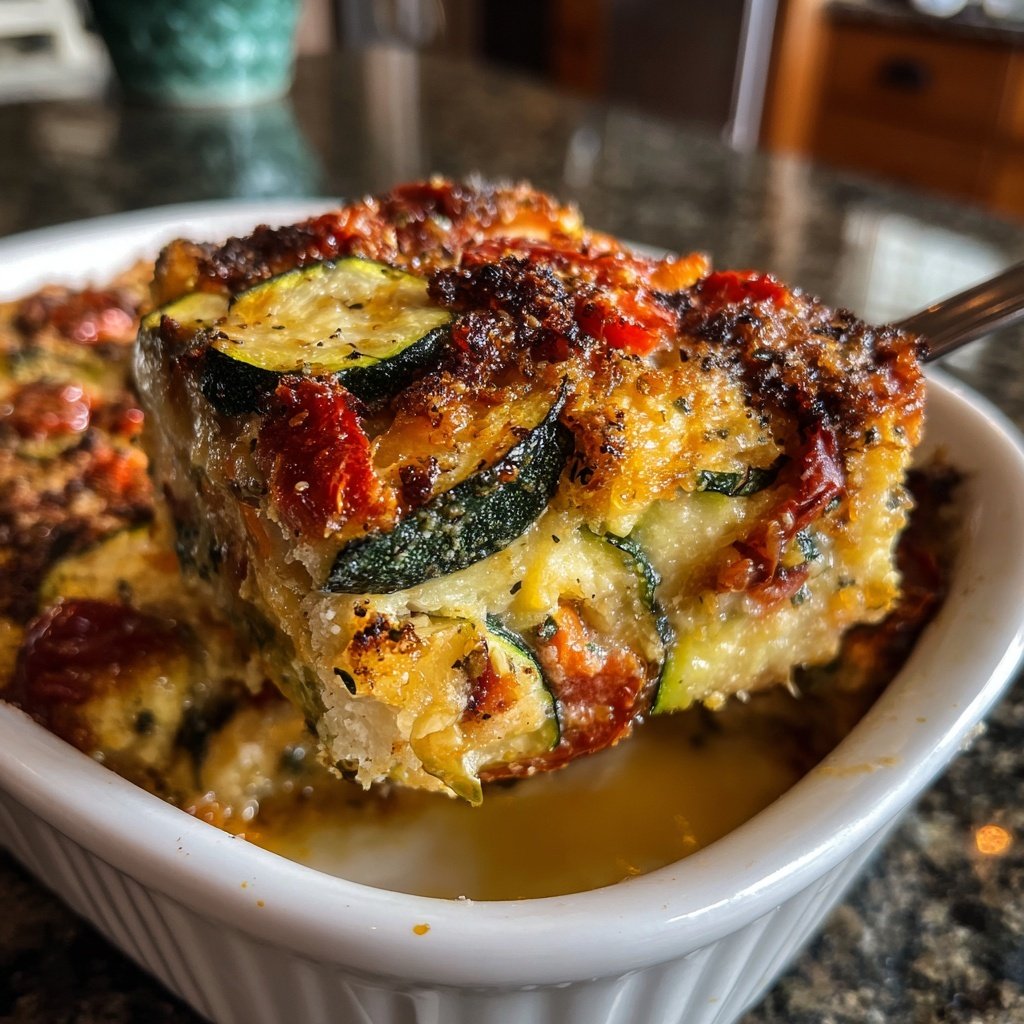 Abendessen mit Gemüseauflauf