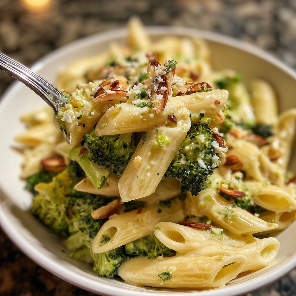 Penne mit Brokkoli und Mandeln
