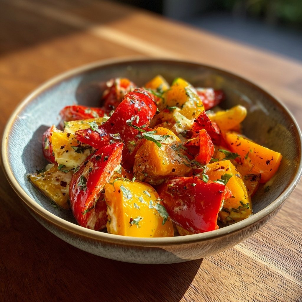 Reissalat Mit Paprika Zum Grillen