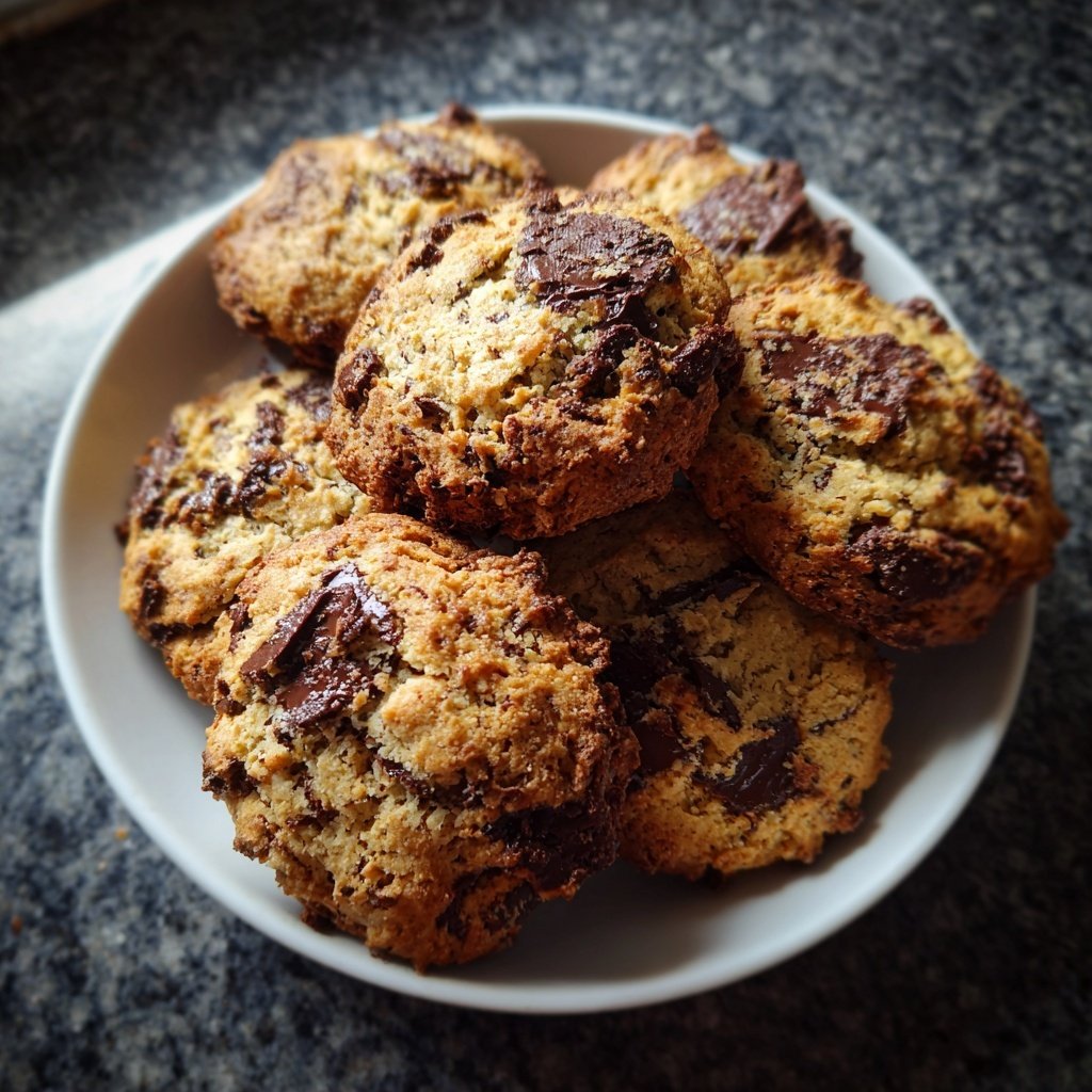 Cookies mit dunkler Schokolade