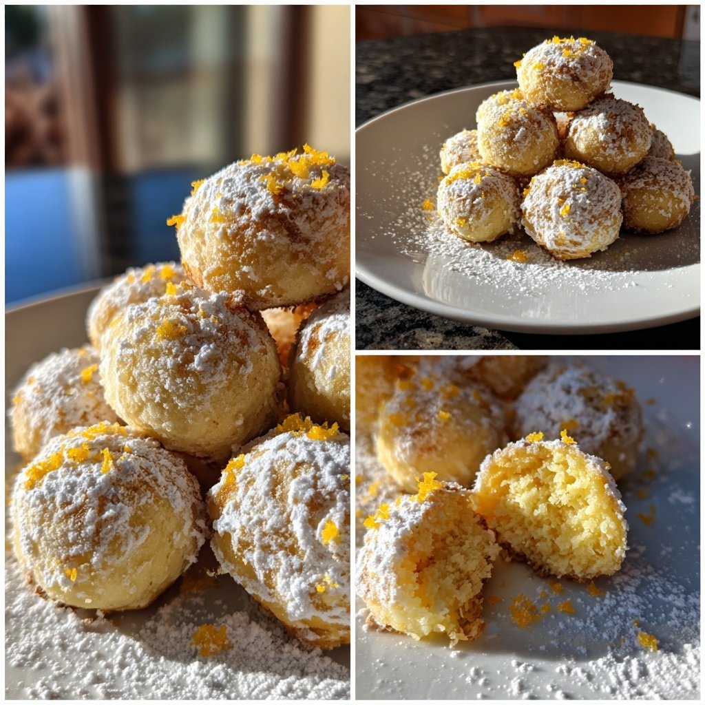 Quarkbällchen mit Orangenabrieb