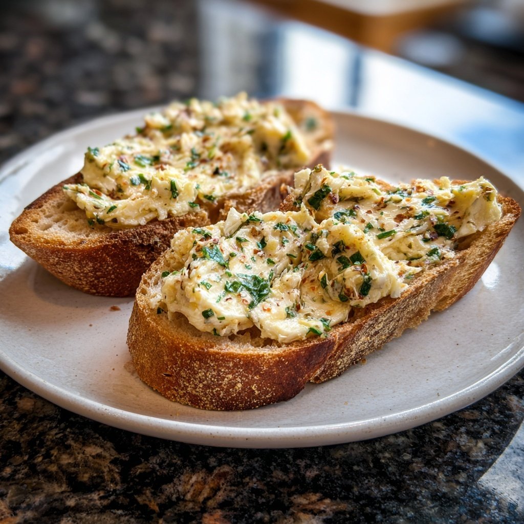 Selbstgemachte Knoblauchbutter Für Baguette